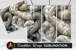 Creamy Knitted Cable Patterned Textiles Tumbler Png Product Image 1