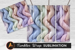 Pastel Knitted Braids Seamless Pattern Texture Tumbler Png Product Image 1