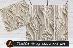 Neutral Textured Decorative Pattern Tumbler Png Product Image 1