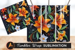 Paper Quilled Flowers Elegant Dark Background Product Image 1