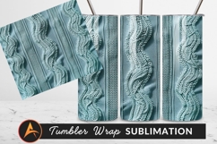 Light Blue Knitted Pattern Tumbler Png Product Image 1
