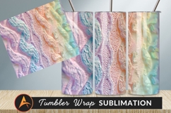 Pastel Textured Knit Fabric Detailed Close Up Tumbler Product Image 1