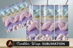 Pastel Braided Decorative Border Design Tumbler Png Product Image 1