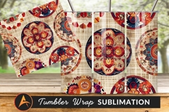 Ornate Floral Medallion Seamless Pattern Tumbler Png Product Image 1