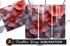 Pink Petals Floral Background Tumbler Png Product Image 1