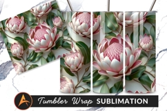 Pastel Protea Flower Arrangement Tumbler Png Product Image 1