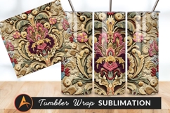 Floral Carving Pattern Detailed Texture Background Product Image 1