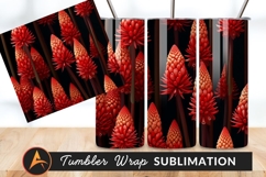 Red Hot Poker Flowers Dark Background Tumbler Png Product Image 1