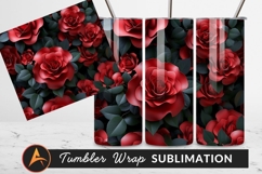 Seamless Red Rose Background For Tumbler Png Product Image 1