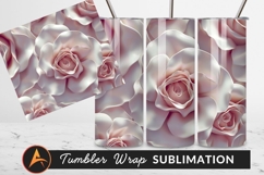 Abstract Seamless Pale Pink Rose Flower Pattern Product Image 1
