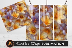 Beautiful Crocus Flowers Floral Background Tumbler Png Product Image 1
