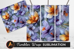 Crocus Flowers In Lilac And Golden Tones Tumbler Product Image 1
