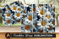 Daisy Flower Seamless Pattern Tumbler Png Product Image 1