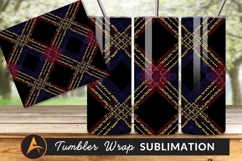 Seamless Plaid Pattern Tumbler Png Design Product Image 1