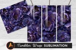Purple Flowers Seamless Background Tumbler Png Product Image 1