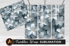 White Frangipani Flowers Tumbler Png Background Design Product Image 1