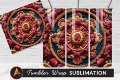 Ornamental Embroidered Pattern With Gold Accents Texture Product Image 1