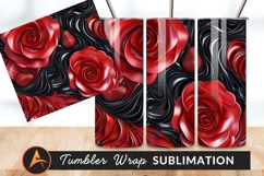 Red Roses With Strawberries Tumbler Png Background Product Image 1