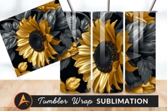 Golden Sunflowers With Gray Leaves Tumbler Png Product Image 1