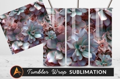 Succulent Rosettes Texture Background Tumbler Png Product Image 1