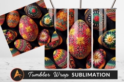 Ornate Painted Easter Eggs Tumbler Png Product Image 1