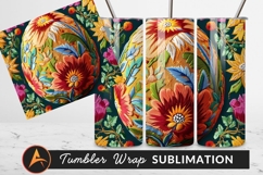Decorative Easter Egg Floral Embroidery Design Product Image 1