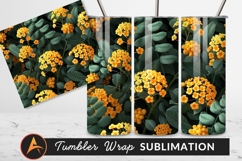 Yellow Flowers And Green Leaves Background Product Image 1