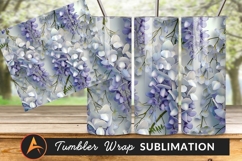 Wisteria Flowers Seamless Pattern Floral Background Tumbler Product Image 1