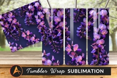 Elegant Purple Wisteria Flower Background Tumbler Png Product Image 1