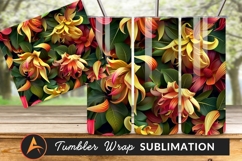 Tropical Flowers And Leaves Seamless Pattern Tumbler Product Image 1