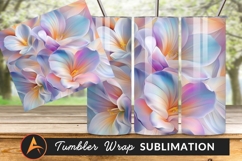 Abstract Colorful Floral Background Tumbler Png Product Image 1