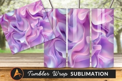 Abstract Wavy Texture In Pastel Lilac Tones Tumbler Product Image 1