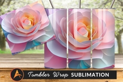 Pastel Colored Flower Petals Tumbler Png Product Image 1