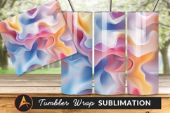 Soft Pastel Abstract Tumbler Png Design Product Image 1