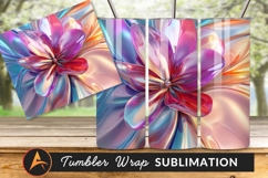 Iridescent Flower Tumbler Png Design Product Image 1