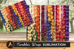 Colorful Impressionist Flower Painting Tumbler Png Product Image 1