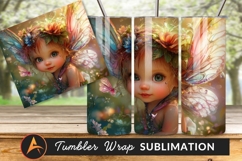 Beautiful Baby Fairy With Flower Crown Tumbler Product Image 1