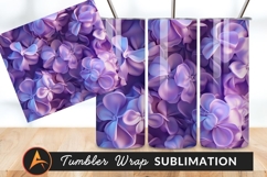 Purple Floral Background Pattern Tumbler Png Image Product Image 1