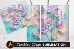 Pastel Sweet Pea Flowers Spring Background Product Image 1