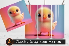 Cute Yellow Chick Tumbler Png Product Image 1