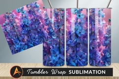 Blue And Purple Larkspur Floral Background Product Image 1