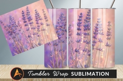 Lavender Flowers On Pink Bokeh Background Scene Product Image 1
