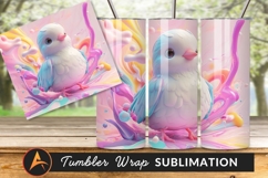 Cute Bird With Tumbler Png Background Product Image 1