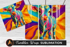 Colorful Calf Abstract Design Tumbler Png Product Image 1