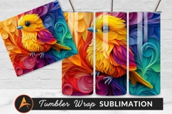 Colorful Bird With Swirling Background Artwork Tumbler Product Image 1