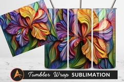 Abstract Colorful Iris Flower Swirl Art Tumbler Product Image 1