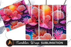 Vivid Coral Reef Scene Tumbler Png Product Image 1