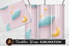 Moon And Stars Dreamy Background Tumbler Png Product Image 1