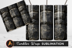 Stacked Dark Stone Textured Tumbler Png Image Product Image 1