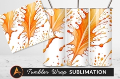 Orange Fluid Splash Design Tumbler Png Product Image 1